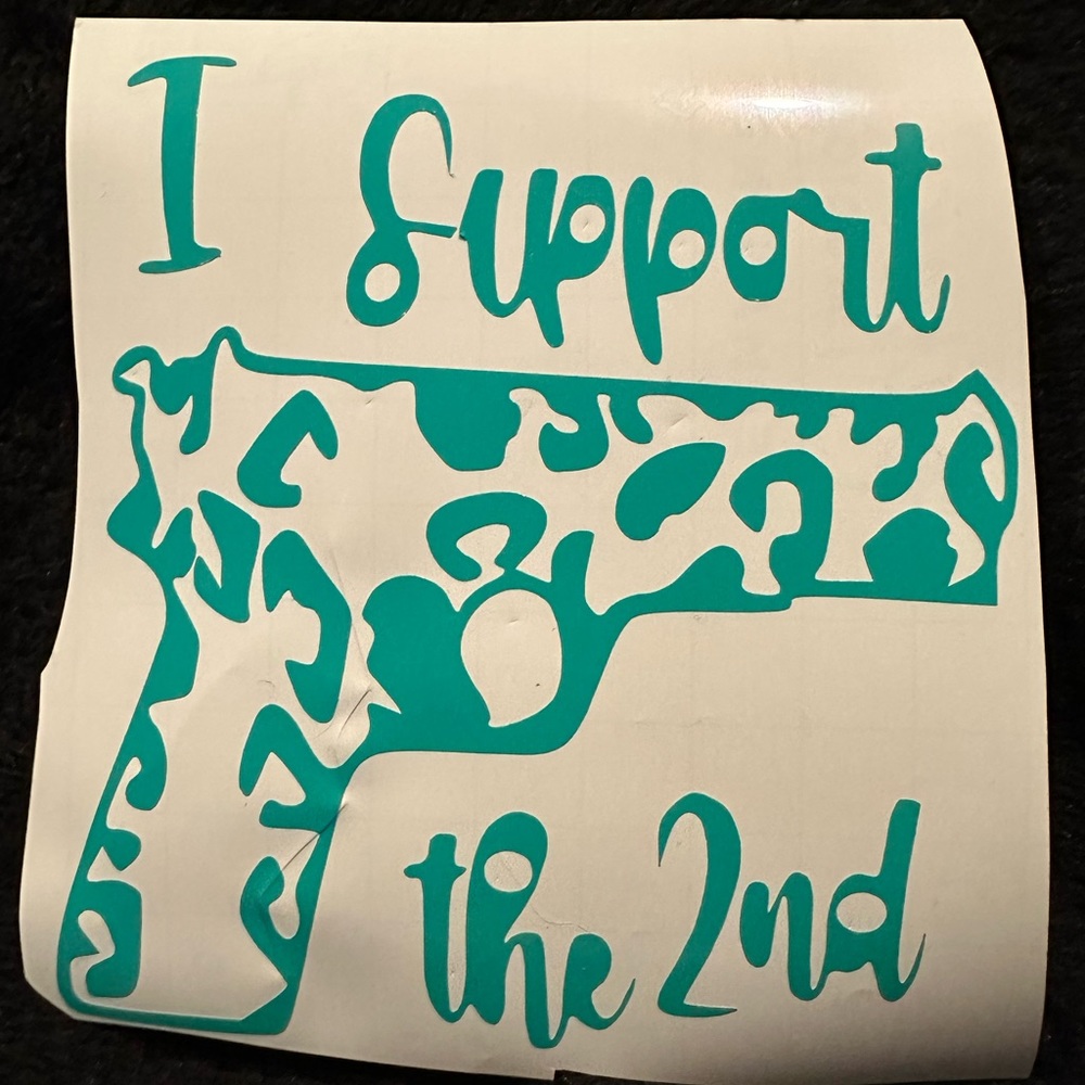 I Support the Second Teal Decal Sticker
